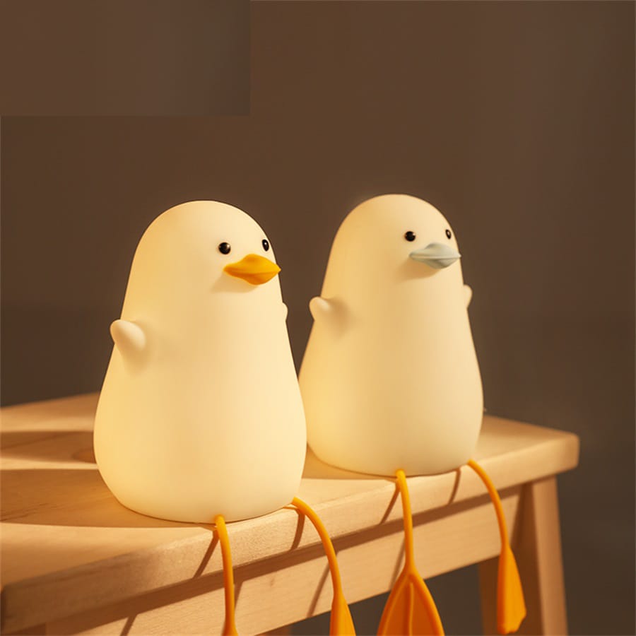 Schattig Eendje Lamp 9,5x8,5x12,5 cm Met Timer Nachtlampen