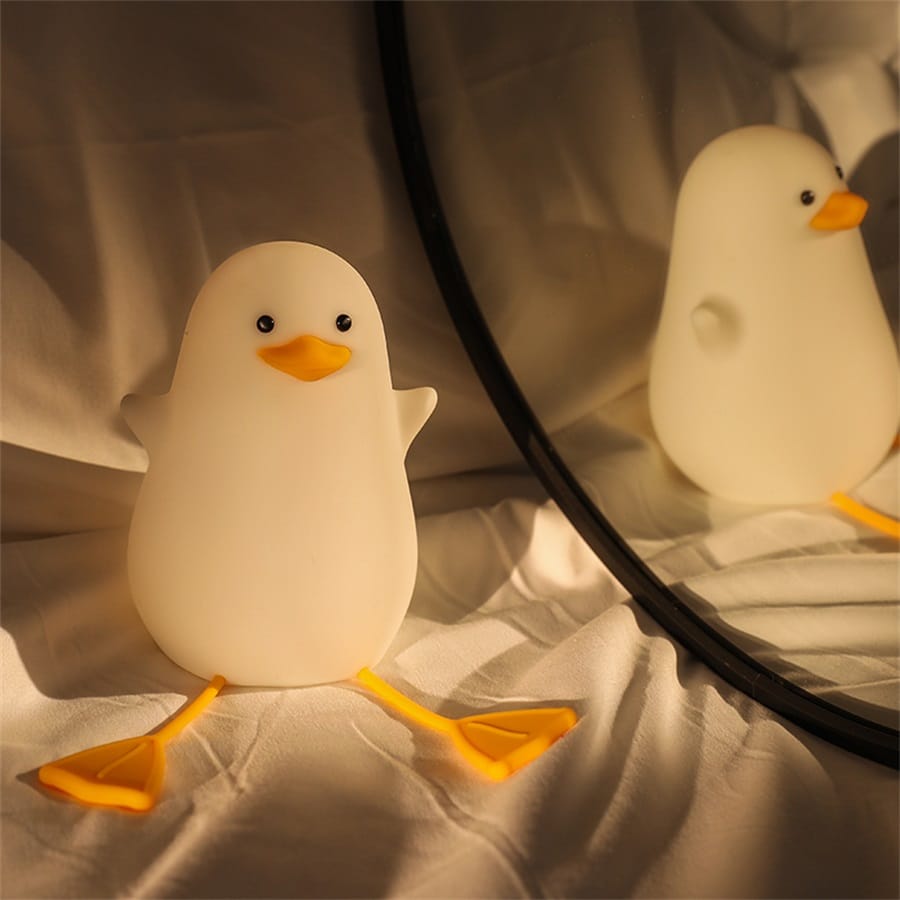 Schattig Eendje Lamp 9,5x8,5x12,5 cm Met Timer Nachtlampen