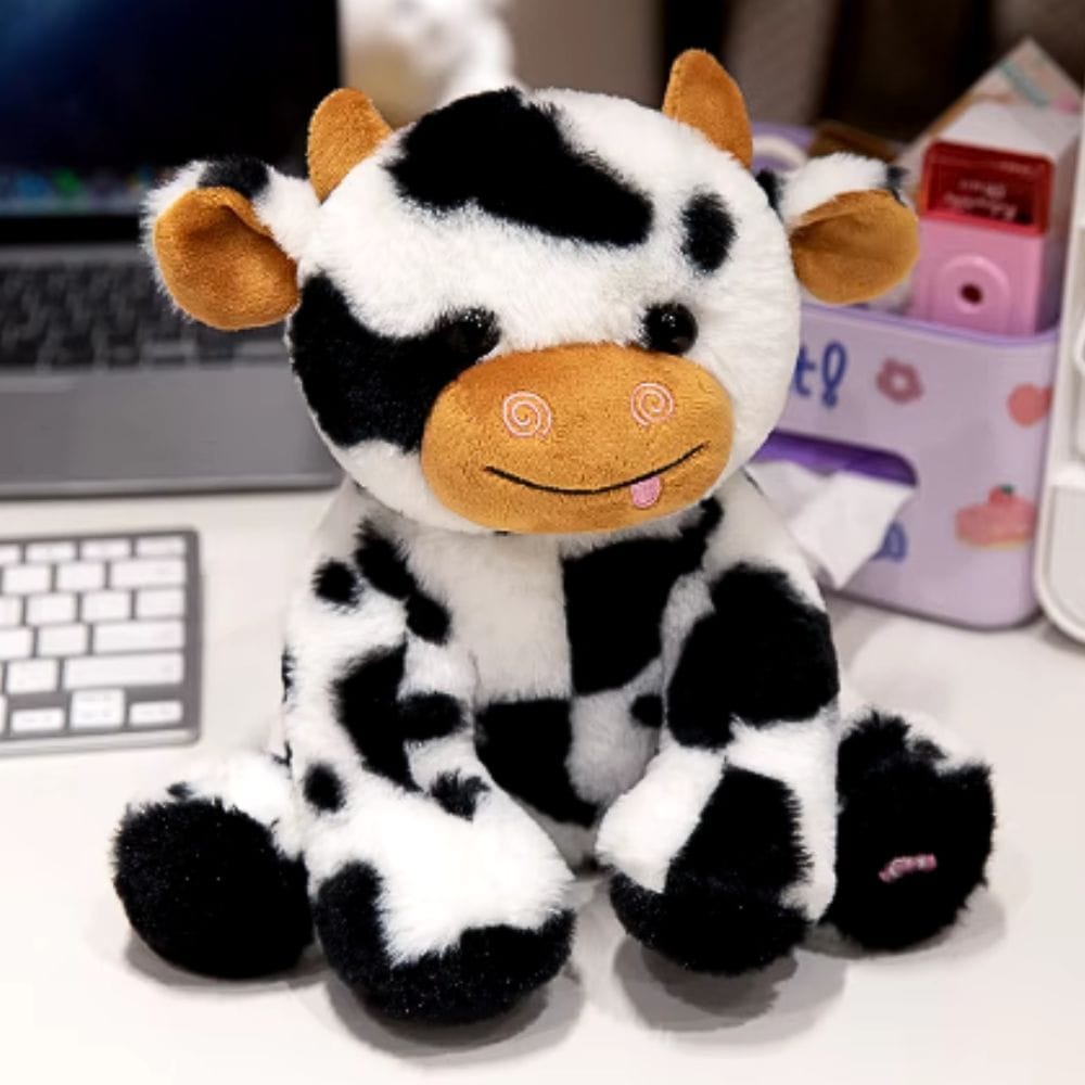 Schattige Koe Knuffel Nachtlampje 20-25 cm Zwarte of Bruine Vlekjes Nachtlampen