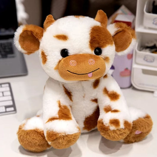 Schattige Koe Knuffel Nachtlampje 20-25 cm Zwarte of Bruine Vlekjes Nachtlampen