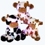 Schattige Koe Knuffel Nachtlampje 20-25 cm Zwarte of Bruine Vlekjes Nachtlampen