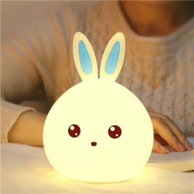 Schattige Siliconen Konijn USB Lamp Nachtlampen