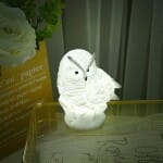 Schattige Uil Tafellamp 12x11x8 cm Met Witte Lichtbol Nachtlampen