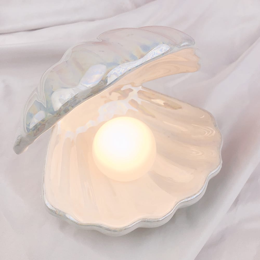 Schelpvormig Nachtlampje 15x15x17 cm Ocean Design Nachtlampen