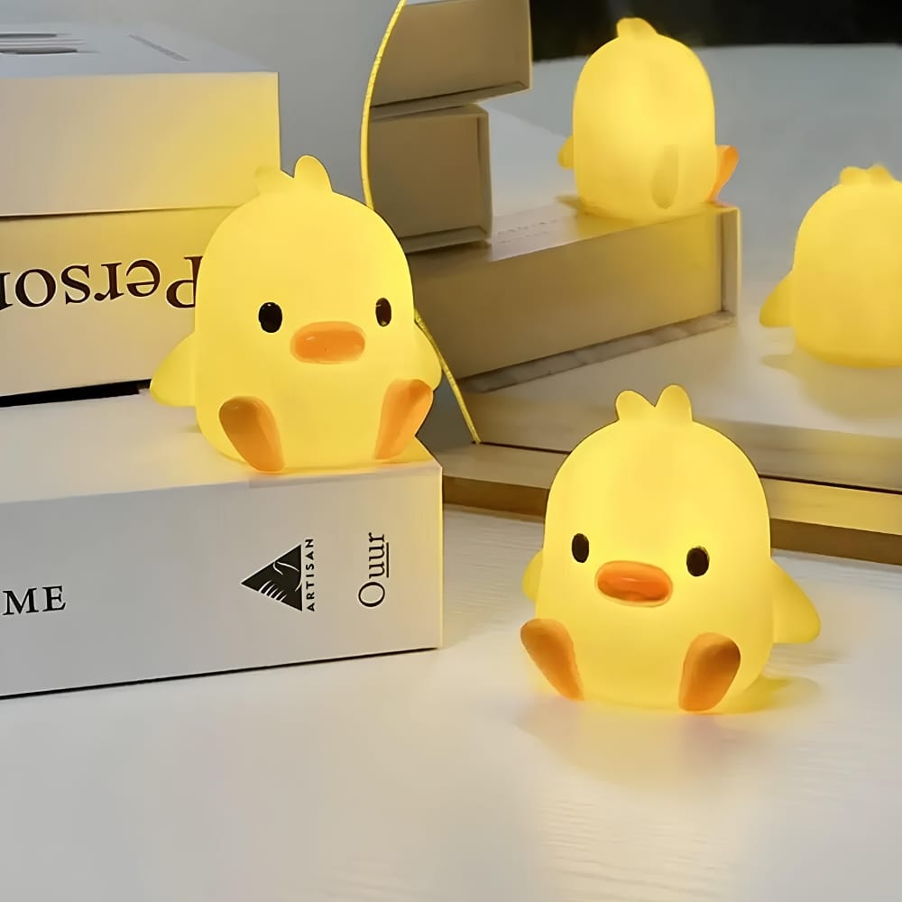Set Drie Eendje Nachtlampjes 6 Cm Nachtlampen