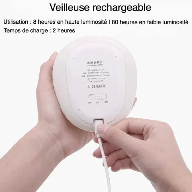 ShellGlow Slak Nachtlampje LED Zacht Silicone Oplaadbaar Nachtlampen
