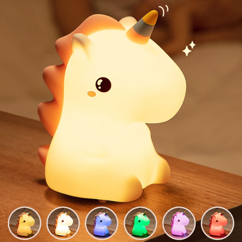 Siliconen Eenhoorn LED Kinderlamp Nachtlampen