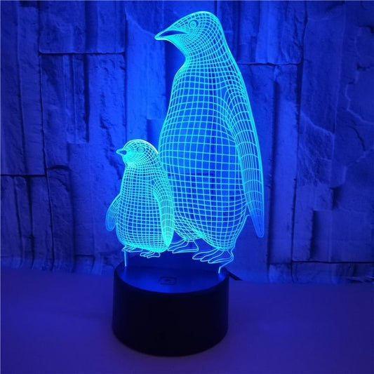 Siliconen Pinguïn LEDlamp 10x10.5cm Nachtlampen