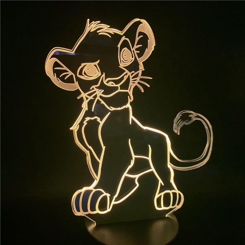 Simba 3D LED lamp 20 cm Nachtlampen