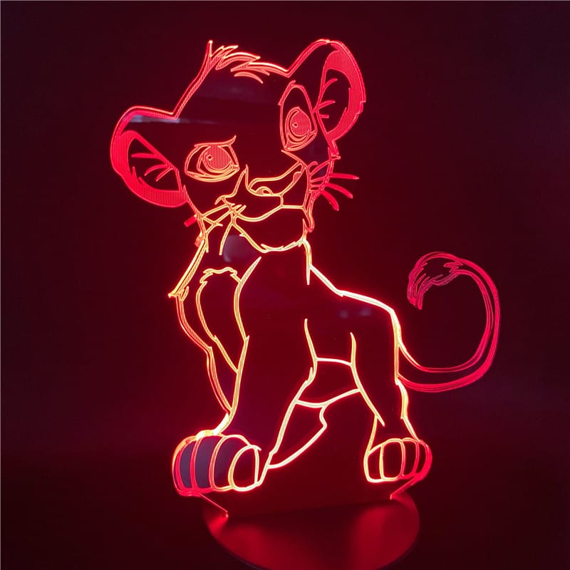 Simba 3D LED lamp 20 cm Nachtlampen