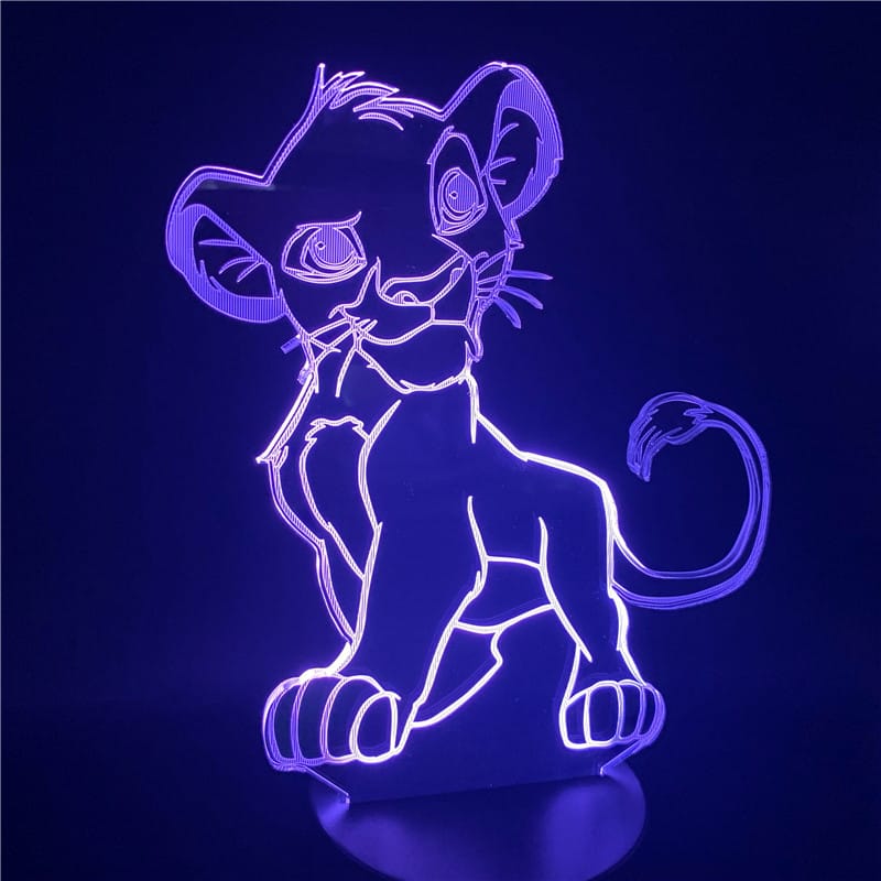 Simba 3D LED lamp 20 cm Nachtlampen