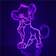 Simba 3D LED lamp 20 cm