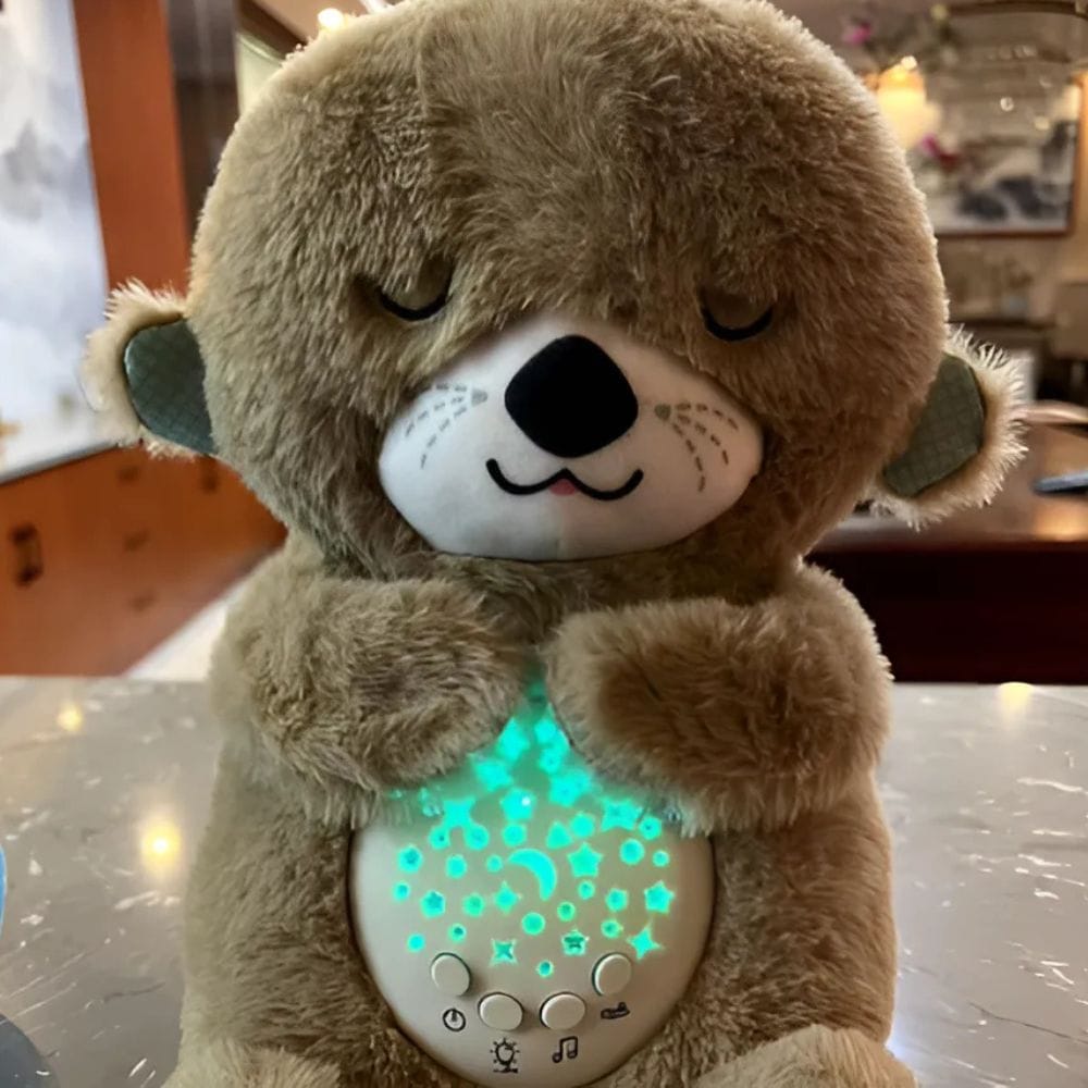 Slapende Otter Knuffel Nachtlampje 30 cm Nachtlampen