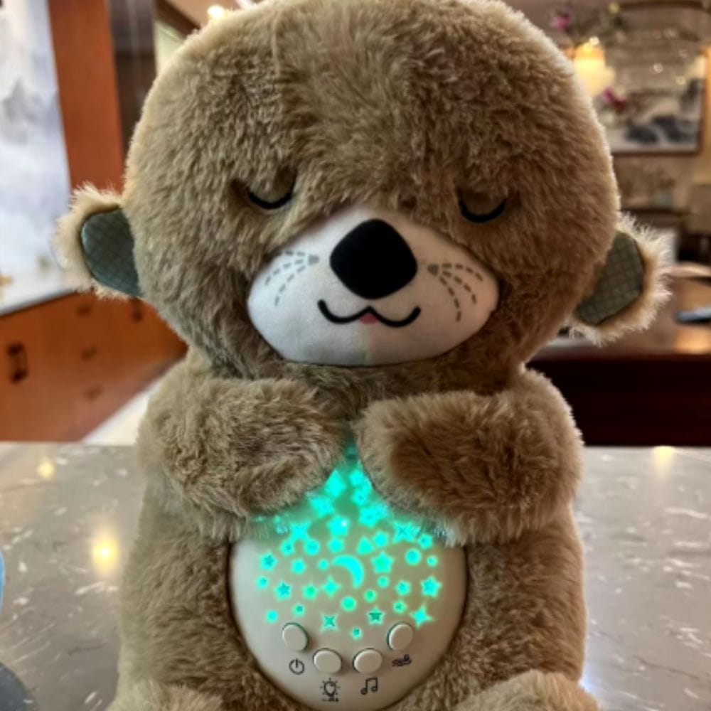 Slapende Otter Knuffel Nachtlampje 30 cm Nachtlampen