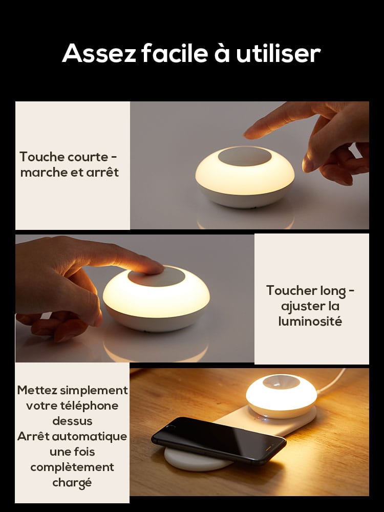 Slimme LED Nachtlampje Met USB Sensor En Oplader 21x8x3,6 cm Nachtlampen