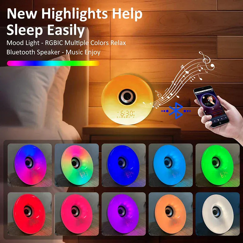 SoundRise Bluetooth Luidspreker Wekker Met Zonsopgang Nachtlampen