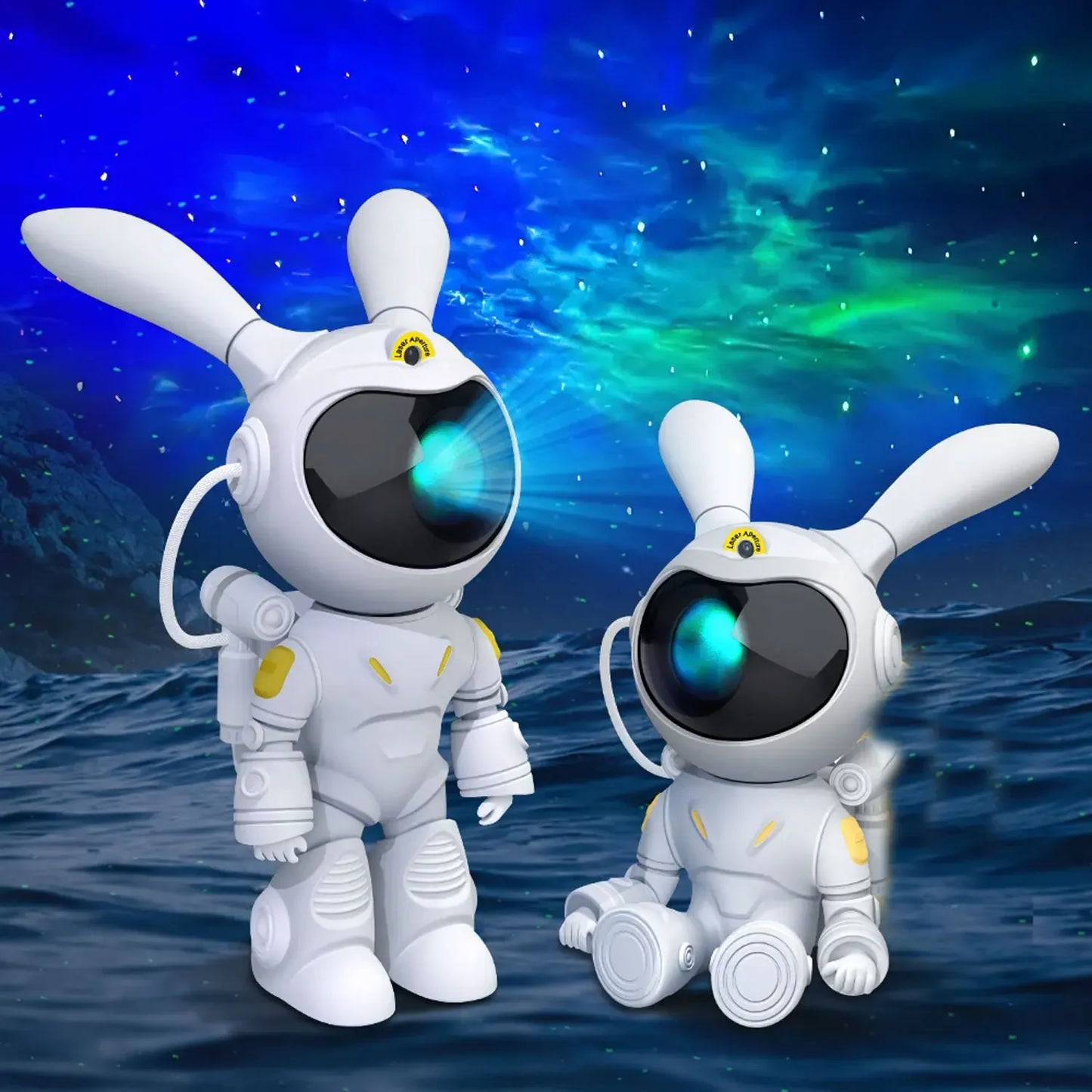 SpaceRabbit Astronaut Konijn Nachtprojector Met Kleurrijke Sterrenhemel Nachtlampen