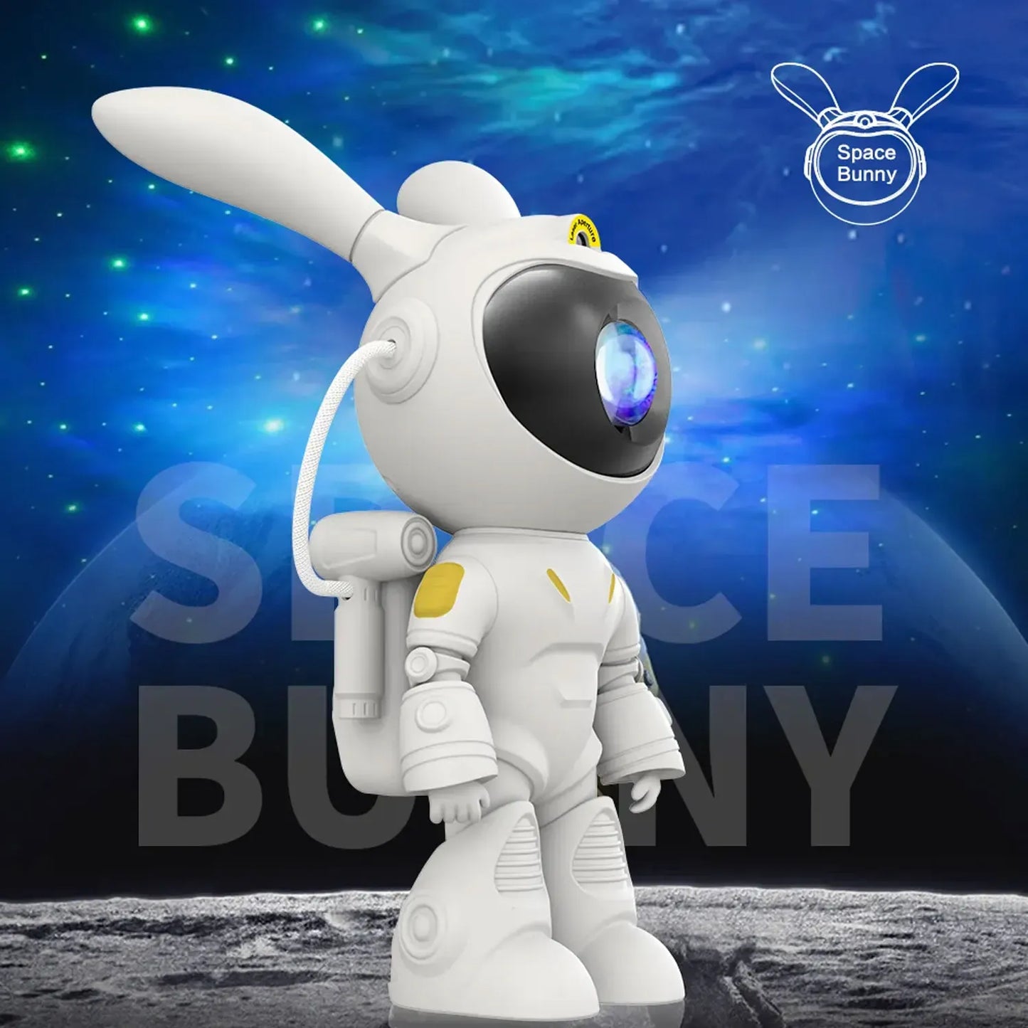 SpaceRabbit Astronaut Konijn Nachtprojector Met Kleurrijke Sterrenhemel Nachtlampen
