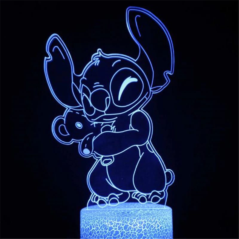 Stitch Disney 3D LED Nachtlampje Nachtlampen