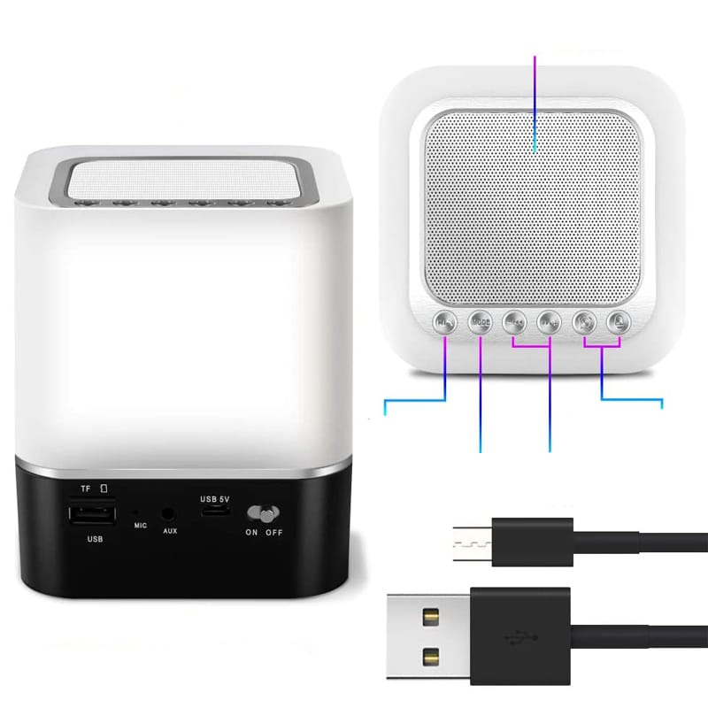 Tactiel Bluetooth Luidspreker Nachtlampje Draagbaar 10x10x12 cm Nachtlampen