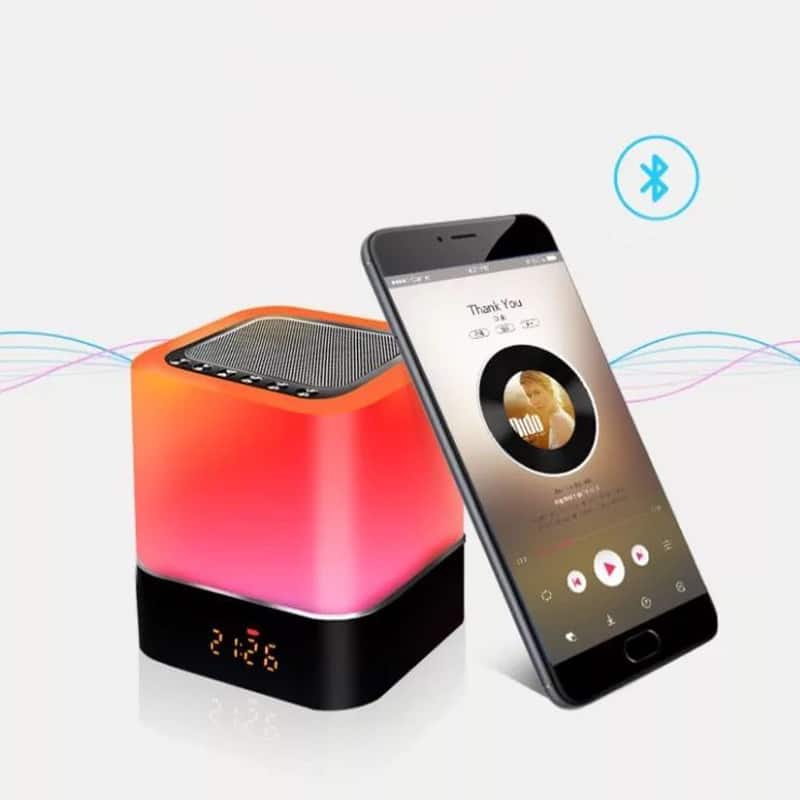 Tactiel Bluetooth Luidspreker Nachtlampje Draagbaar 10x10x12 cm Nachtlampen
