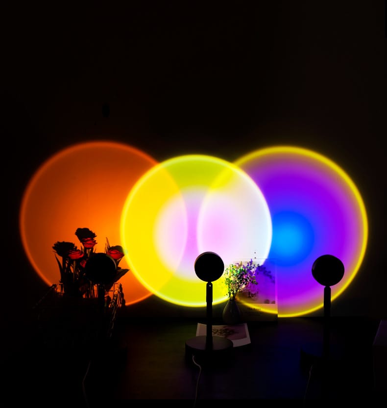USB LED Regenboog Projectorlamp Nachtlampen