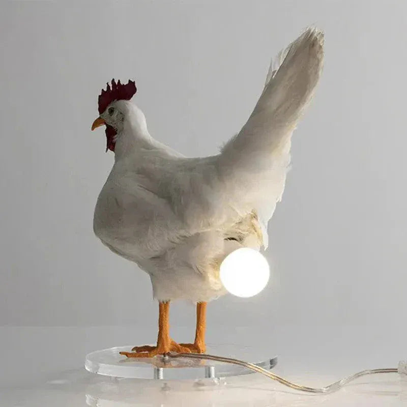 Kip Lamp LED Nachtlicht Met Realistische Resin Afwerking AssPool Nachtlampen