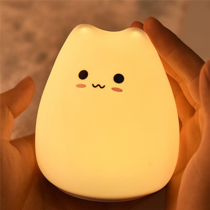 Zachte Siliconen Kitten Nachtlampje Nachtlampen