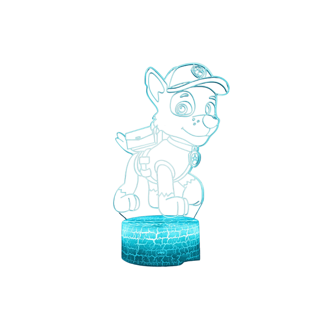 Rocky Paw Patrol Nachtlampje 22x13cm Met 16 Kleuren Nachtlampen