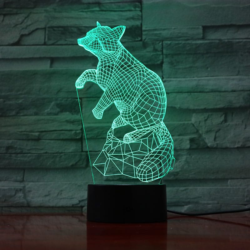 3D Vos Nachtlampje Illusie met USB Nachtlampen