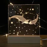 3D Acryl Walviskoppel Nachtlampje Nachtlampen