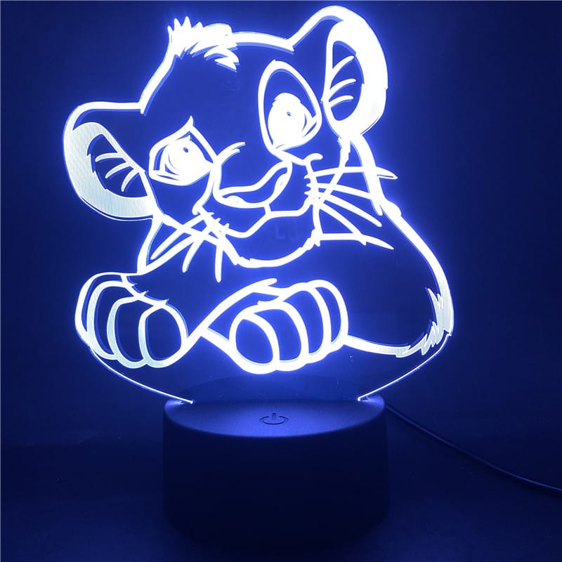 3D Simba LED Nachtlampje met Sensor Nachtlampen