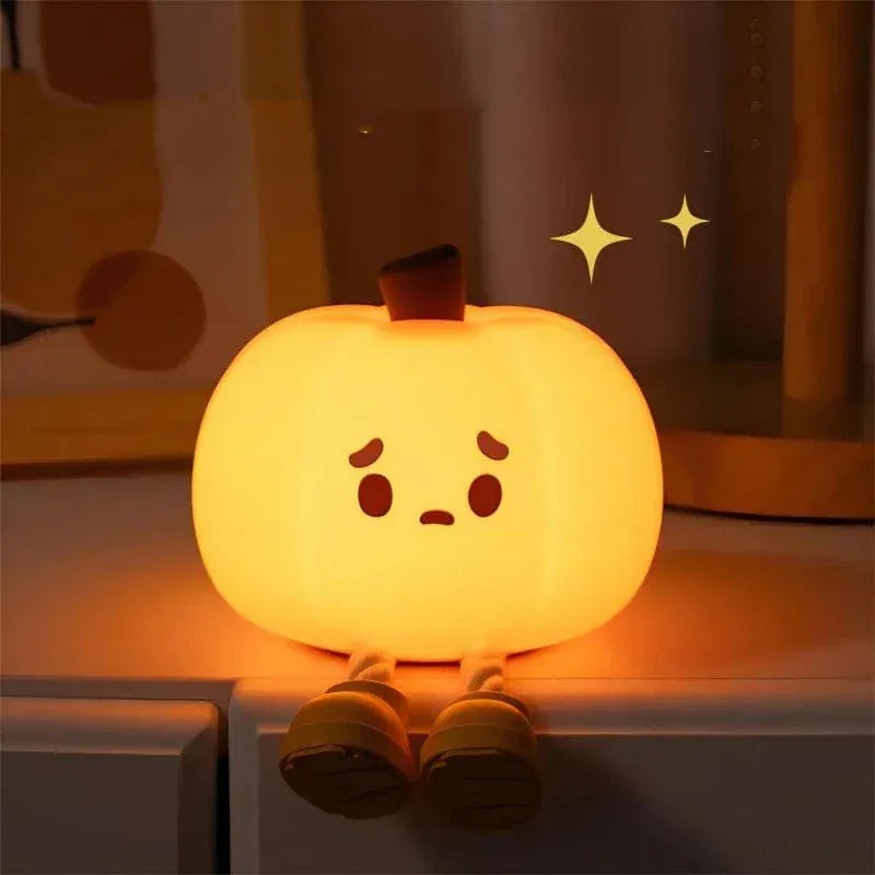 Oranje Pompoen Nachtlampje LumiPump Nachtlampen