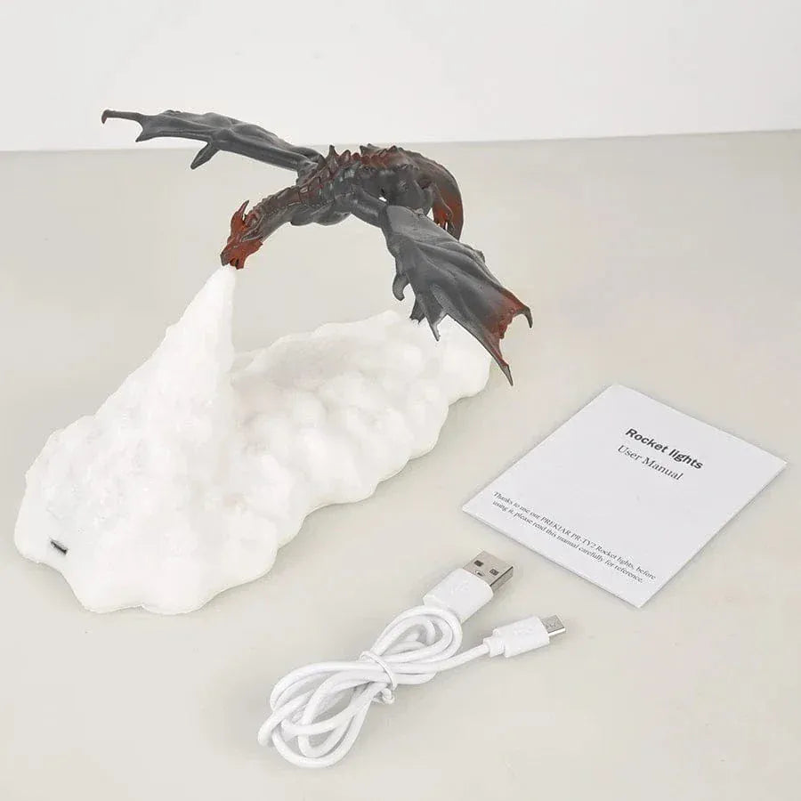 3D Draak Nachtlampje LED Warm Licht Nachtlampen