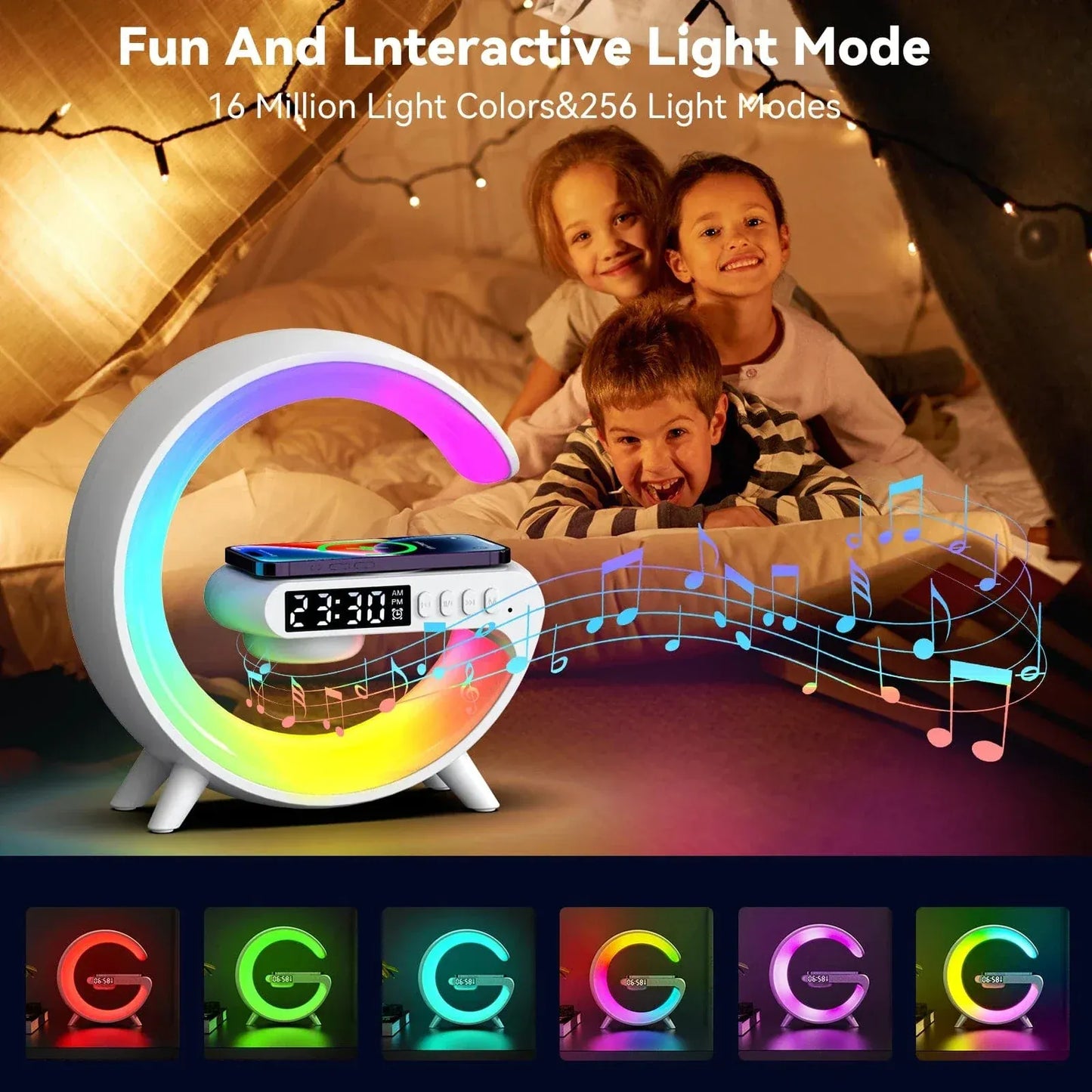 NeoLumi G Slim Nachtlampje Met Bluetooth Speaker En 15W Opladen Nachtlampen