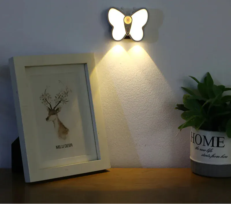 Vlinder Nachtlampje Bewegingssensor Nachtlampen