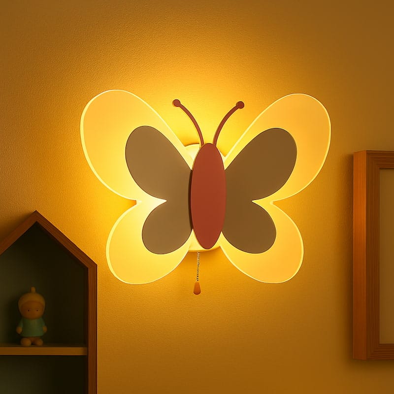 Vlinder Wandlamp LumaFly Roze Nachtlampen