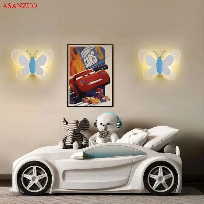 Vlinder Wandlamp LumaFly Roze Nachtlampen