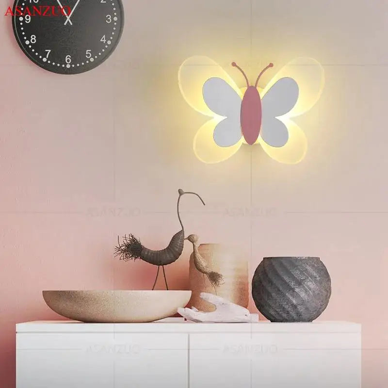 Vlinder Wandlamp LumaFly Roze Nachtlampen