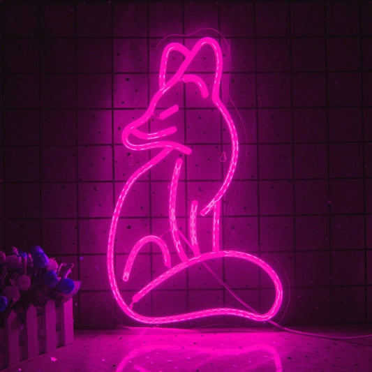 Vos Neon Nachtlampje Wanddecoratie Nachtlampen