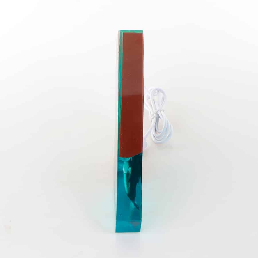 Walvis Epoxy Lamp Blauw 25x12.5 cm Nachtlampen