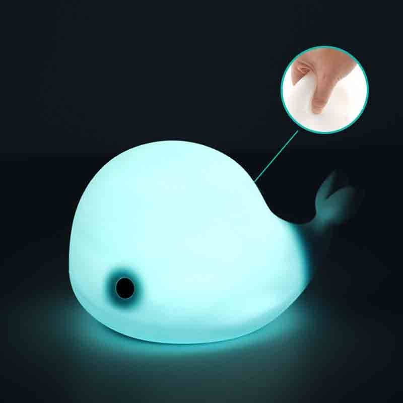 Walvis Nachtlampje Baby 15x10x9 cm Nachtlampen