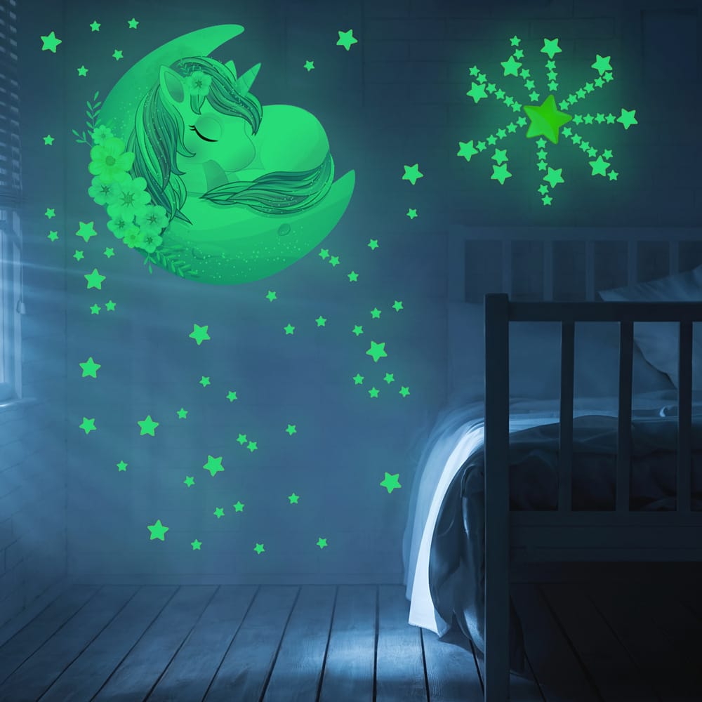 Wandnachtlampje Maan Paard Sterren Nachtlampen