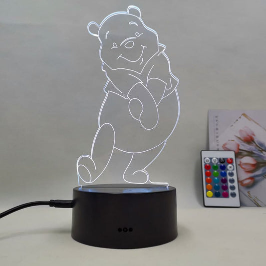 Winnie De Beer LED Nachtlampje 3D Kinderkamer Nachtlampen
