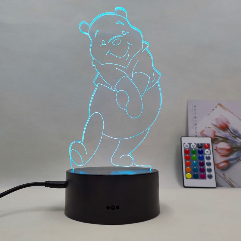 Winnie De Beer LED Nachtlampje 3D Kinderkamer Nachtlampen