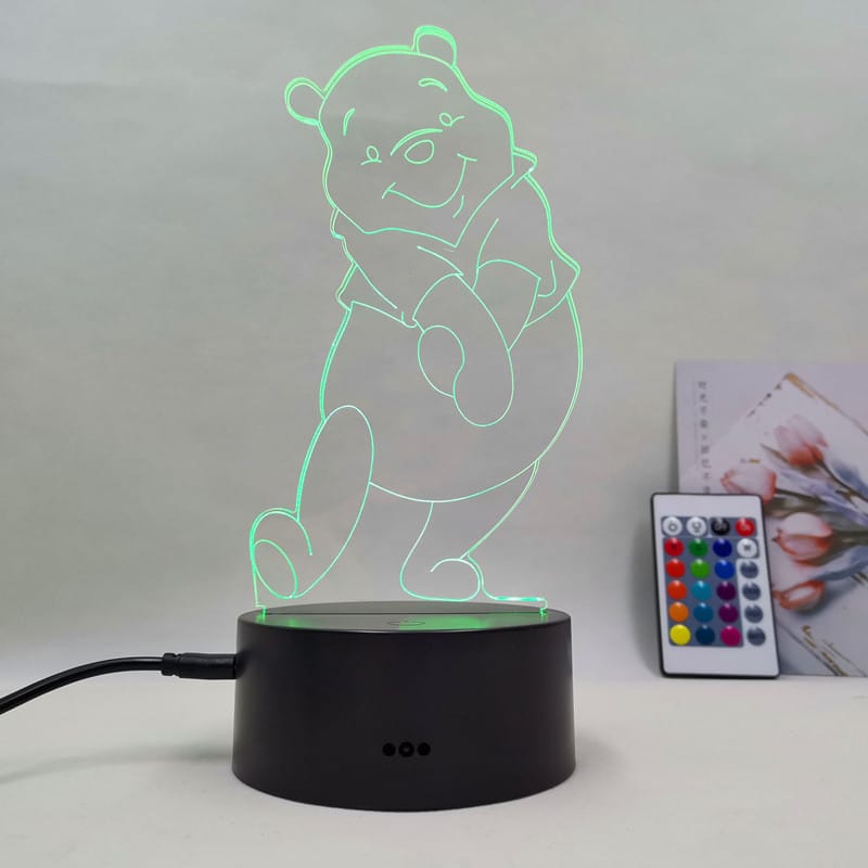 Winnie De Beer LED Nachtlampje 3D Kinderkamer Nachtlampen