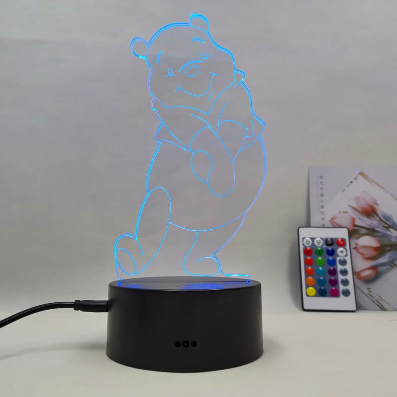 Winnie De Beer LED Nachtlampje 3D Kinderkamer Nachtlampen