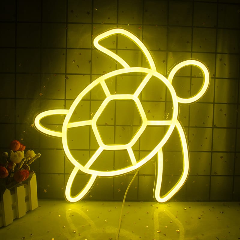 Witte LED Schildpad Lamp 35,5x35,5 Cm Decoratieve Nachtverlichting Nachtlampen