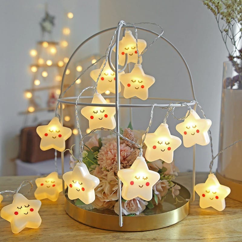 Witte Ster LED-lichtsnoer Nachtlampen