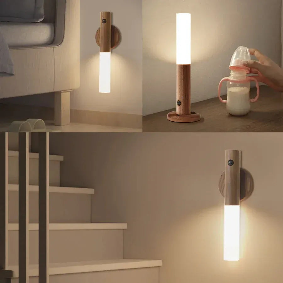 Witte WallGlow Bewegingssensor Wandlamp Met Magnetische Basis Nachtlampen